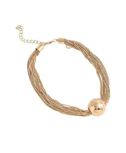 Ожерелье из цепочек со стразами Sohi, gold