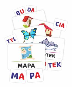 LearnHow, развивающая игрушка Syllables Puzzle, набор из 126 карточек