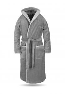 Хлопковый халат унисекс Роб Normani, цвет Grau/hellgrau