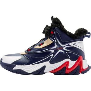 QIAODAN Детские кроссовки Crampons 3.0 с высоким берцем, устойчивые к истиранию и скольжению, синие, белые, подростковые