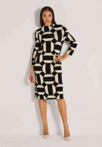 Платье MADELEINE Jersey dress, Black Beige Melange/Black