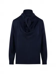 Блузка с завязками Max Mara, синий