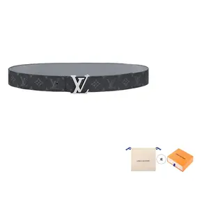 Мужской ремень Louis Vuitton, черный/серый