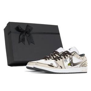 Jordan Air 1 устойчивые к истиранию низкие баскетбольные кроссовки Unisex Beige Brown