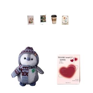 Мягкая милая шапка с капюшоном и шарфом в виде пингвина, плюшевая кукла высотой 20 см Dolls and bears dance, серый