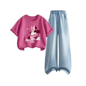 Детская повседневная спортивная одежда Disney, светло-голубой