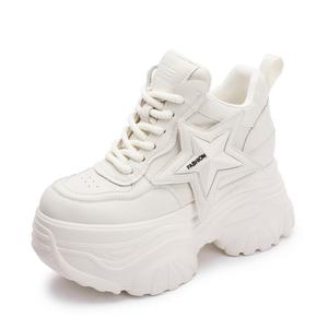 Кроссовки женские толстые низкие Shangjinni, цвет Coffee