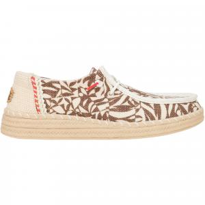 Женские эспадрильи Wendy в стиле ретро с пальмовым узором, повседневные туфли. Hey Dude, Downtown Brown/Egret