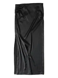 Юбка с логотипом и боковой молнией Open YY, черный