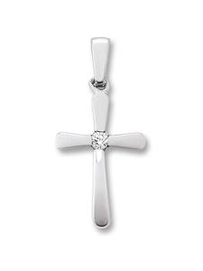 ONE ELEMENT Подвеска в виде креста с цирконием из серебра 925 пробы