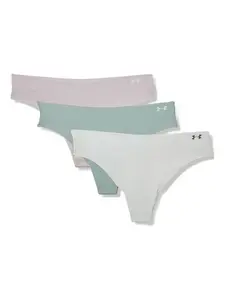 Трусы-стринги с логотипом (набор из трех штук) Under Armour, серый