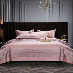 Generic Комплект постельного белья из египетского хлопка 1000TC с вышивкой ле принт