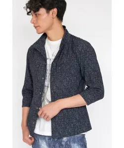 Tornado mart летняя рубашка-куртка с принтом из денима high clarity, цвет Navy