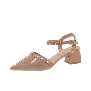 Take the Qin Женские туфли на платформе с массивным каблуком 4 см - телесные, цвет Nude-4cm