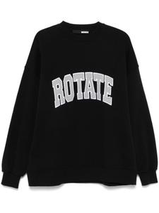 Толстовка с вышитым логотипом ROTATE BIRGER CHRISTENSEN, черный