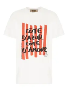 Футболка с полосатым принтом Alessandro Enriquez, белый