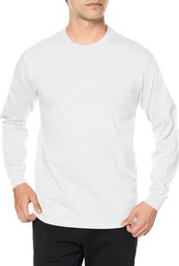 Футболка с длинным рукавом из ультрахлопка плотностью 6,0 унций, 2400 Gildan, белый