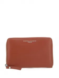 Кошелек с круговой молнией GIANNI CHIARINI, коричневый