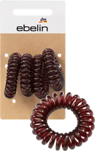 Резинки для волос спиральные маленькие коричневые 4 шт. ebelin
