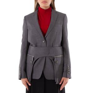 Блейзер Burberry с деталью карго-пояса, серый
