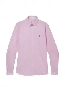 Рубашка приталенного кроя с воротником на пуговицах Brooks Brothers, розовый