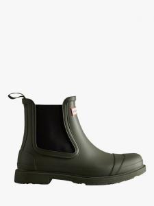 Мужские ботинки челси Hunter водонепроницаемые из веганских материалов, темно-оливковый