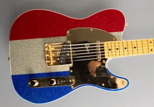 Fender Buck Owens Telecaster - красный, серебряный и синий с блестками