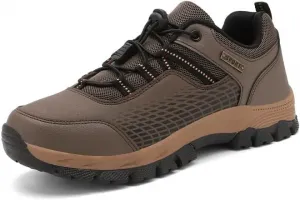 Мужские походные ботинки, водонепроницаемые кроссовки для бега по пересеченной местности, треккинга, легкие нескользящие ботинки для ходьбы, путешествий, альпинизма, кемпинга и приключений Qacksv, хаки