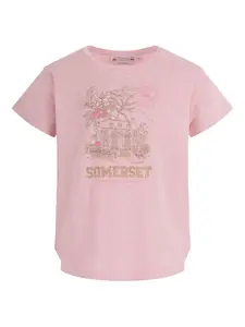 Футболка с графическим принтом Bonpoint, розовый