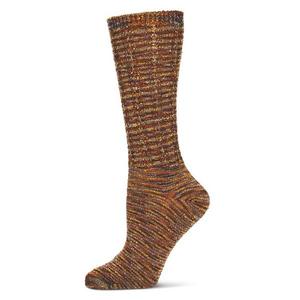 Женские носки crew в разноцветном спейсдае Memoi, Rust