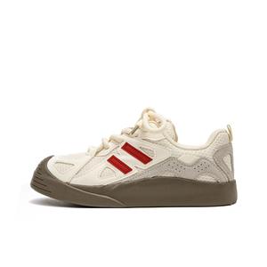 PIPI PURPLE Низкие женские скейтерские кроссовки бежево-красные, цвет Beige Red