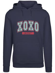 Толстовка с капюшоном XOXO University ко Дню святого Валентина, темно-синего цвета F4NT4STIC
