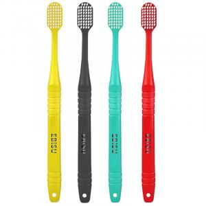 Зубные щетки с 48 щетинками и бархатной защитой десен, широкая головка, для чувствительных зубов и кровоточивости, 4 шт EBISU