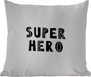 Подушка для улицы - Для мальчиков - Цитаты - Супергерой - Ребенок - Пословицы - 45 x 45 см - Водонепроницаемая - Подушка для отдыха - Подушка с фотографией - Декоративная подушка MuchoWow