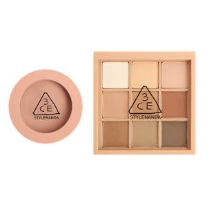 Палетка теней и набор румян для макияжа, легко растушевываются, натуральные матовые, комплект из двух предметов 3CE