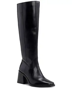 Сапоги Sangeti с зауженным носком и блочным каблуком, стандартной, широкой и очень широкой голени Vince Camuto, черный