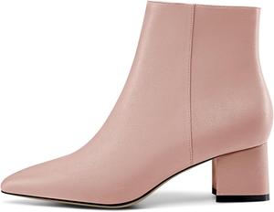 Женские ботинки Castamere с широким каблуком, заостренным носком, на молнии, высота каблука 5 см, Pink