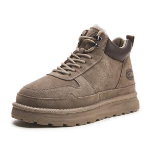 Термостойкие противоскользящие зимние ботинки мужские, 10 см Hotwind, серый