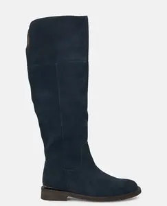 Женские плоские ботинки с закругленным носком без застежки Alma en Pena, темно-синий