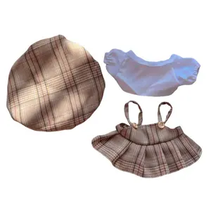 Extremely Cute Sweet Style 20cm Baby Clothes Suspender Skirt Set Doll Products Handsome