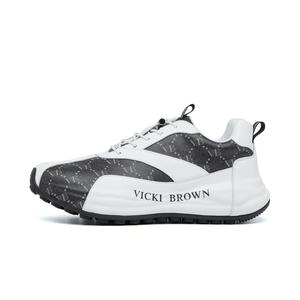 VICKI BROWN Мужские низкие кеды бело-черные, цвет White Black