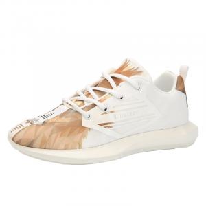 Нескользящие износостойкие низкие кроссовки для скейтбординга унисекс NORVINCY, Yellow White/Geometric Lion