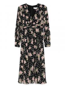 Платье миди с принтом NISSA, черный