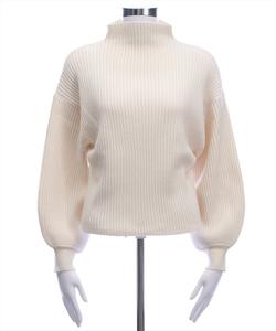 Свободный вязаный пуловер Bottleneck [Универсальная трикотажная одежда]