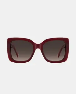 Квадратные женские солнцезащитные очки из ацетата с градиентными линзами цвета гавана Carolina Herrera, гранатовый