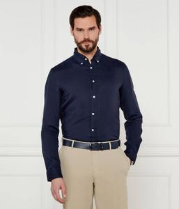 Льняная рубашка h-roan-bd-e-c1-243 Slim fit Boss, синий