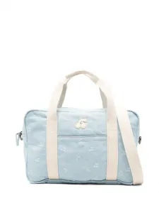 Сумка с вышивкой вишен Bonpoint, синий