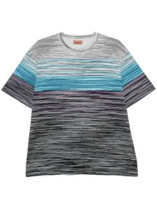Футболка в полоску с прорезиненным логотипом Missoni, синий