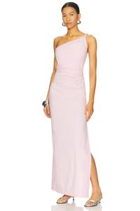 Apolline асимметричное макси-платье Bec + Bridge, powder pink