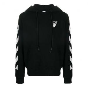 Толстовка OFF-WHITE Diagonal Stripes Mens Logo Long Sleeve Sweater, черный